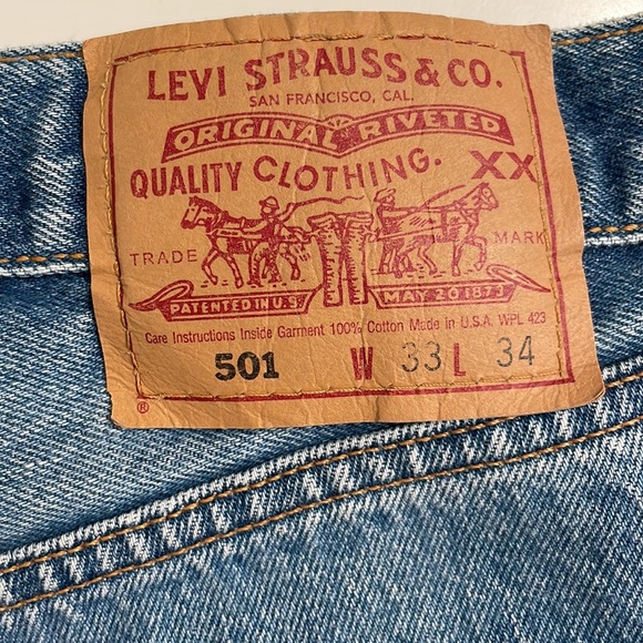 LEVIS Vintage Cutoff Denim Shorts - Picture 3 of 4